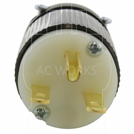 Ac Works NEMA 6-15P 15A 250V Straight-blade Plug with UL, C-UL Approval AS615P